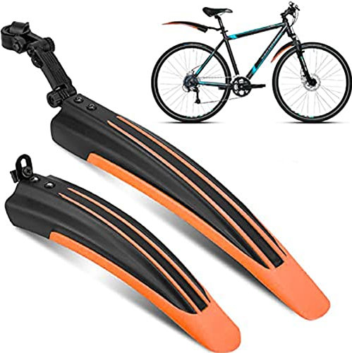 Fahrrad Schutzblech Set 20-26 Zoll Verstellbarer Spritzschutzset Vorne Hinten Schmutzfänger MTB Quick Release Befestigung Steck Kotflügel zum Schutz vor Spritzwasser Schmutz für Mountainbike Citybike