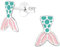 Laimons Mädchen Kids Kinder-Ohrstecker Ohrringe Meerjungfrau Flosse 9mm Rosa Türkis Mint aus Sterling Silber 925