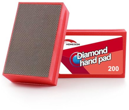 HOMESOM Tampons de polissage à la main en diamant galvanisé grain 200 pour meulage en verre, pierre, marbre, céramique