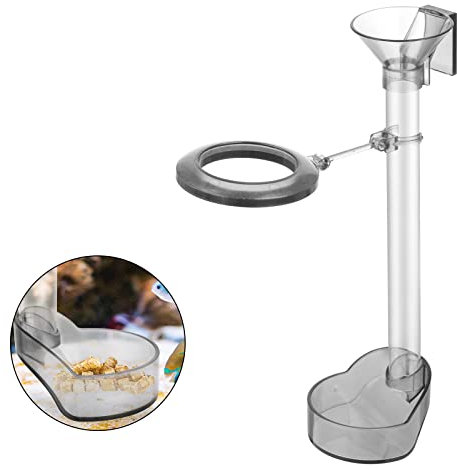 TIESOME Garnelenfütterungsröhre und -Schale Set, Garnelenfutterschale mit Saugnapf Fütterungsröhre mit Reinigungsbürste Fütterungsring Köderlöffel Fütterungszubehör