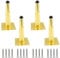 Cjueiom 6 Inch / 15cm Straight Furniture Legs Gold Sofa Set of 4, Mid-Century Couch Heavy Duty Coffee Table Legs, Tapered Chair Feet Metal Cabinet Replacement for Cupboard Ottoman (CJ164)