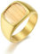 Beydodo Ringe Edelstahl Männer, Herren Ring 5.5MM mit Horz Siegelring Gold Ring Personalisiert Freundschaftsring Größe 67 (21.3)