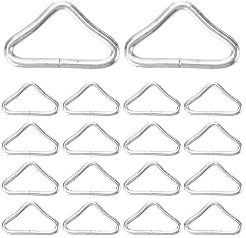 Gatuida 30 Stück Trampolin Dreiecksringe Für Stabile Federbefestigung, Metall Dreieck Design Schnallen, Trampolinschnallen Zubehör Ersatzteile, Ideal Für Outdoor Nutzung, Garten, Familiengebrauch