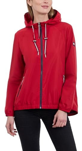 Tommy Hilfiger Coupe-vent Léger et Résistant aux Intempéries Coupe-vent Femme