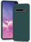 YATWIN Silicone Case for Samsung Galaxy S10 Plus, Soft-Touch, Shockproof, DustProof, Antiskid Full Body Armour Phone Cover for Samsung Galaxy S10 Plus - Dark Green