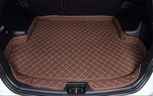 OKUYAN Für Hyundai Ioniq 5 2021 2022 2023 Auto Leder Kofferraummatten, rutschfest Kofferraumwanne Schutzmatte Kratzfest Kofferraum Kofferraumschutz Autozubehör, E/Coffee