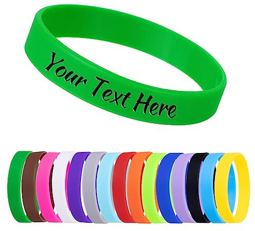 Individuelle Armbänder, 1/10/30/50 Karat, personalisierte Silikon-Armbänder, Gravur, Gummi-Armbänder für Veranstaltungen, Unterstützung, Hochzeit, Motivation, Bewusstsein (Marinegrün), Optional,