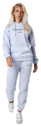 Project X Paris Sweat à Capuche brodé Bleu Glacier M