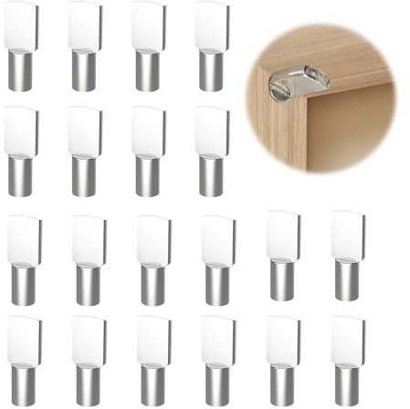 Xumann 20PCS Shelf Support Pegs, Kitchen Cupboard Shelf Supports, Thicken Cabinet Wardrobe Shelf Pins