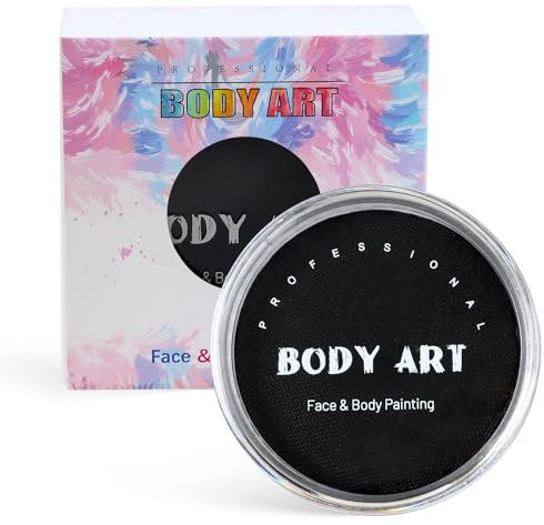 MOEMOE BABY 90G Maquillage Enfant,Maquillage Noir,Maquillage pour Enfants,Peinture Visage,Maquillage Halloween,Maquillage Carnaval,Maquillage Deguisement,Noir