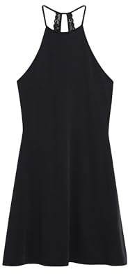 Superdry Damen Fit-and-Flare-Minikleid aus Jersey Schwarz 40