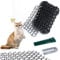 Dornengitter Gegen Katzen, 10 STK Katzenabwehr Matte mit Spikes, Tier-Barriere, Anti Katzen Matte mit Stacheln, Dornengitter Katzenabwehr für Außenbereich Pflanzenschutz, Katzenschreck für Garten