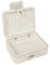 Gewebte Picknickbox, Kunststoff Rattan Koffer Picknickkorb mit Griffen und Metallschloss für Outdoor Camping, Foto Requisite(L-Weiß)