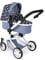Bayer Chic 2000® 2in1 Puppenwagen Mika – Sternchen Navy – faltbar – höhenverstellbarer Griff 47-80 cm – modernes Gestell – Puppen bis 52 cm – 4-8 J.