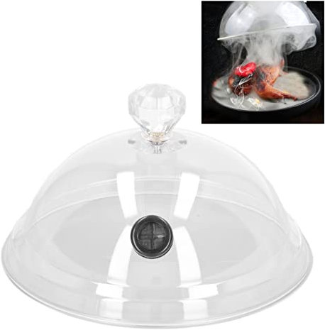 Couvercle dôme de cuisine fumé en acrylique avec couvercle cloche pour fumoir, plaques de pulvérisation, bols