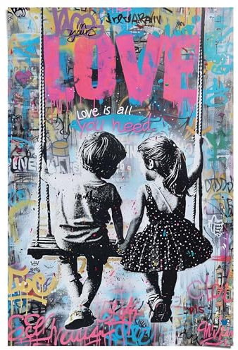 REINDERS Poster, Young Love, Kinderzimmer, Poster, Wanddeko, Room Decor, 150 gr. glänzend Bilderdruckpapier, Mehrfarbig, 91,5 x 61