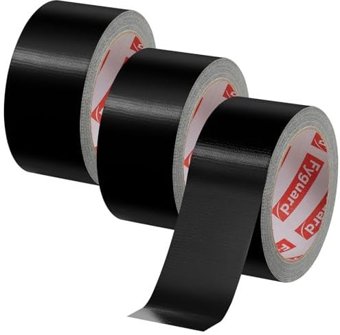 3 Rotoli Nastro Adesivo Impermeabile, 48mm x 18m Nastro per Riparazioni Nero 210μ Nastro Ripara Perdite Acqua per Riparazioni Interne ed Esterne Fissaggio Raggruppamento