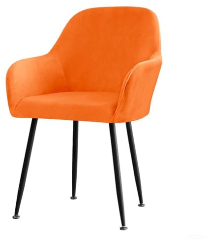 HEBEOT Stuhlbezug, Schwan, Samt, Stretch, Zuhause, Hotel, Esszimmer, hohe Armlehne, Stuhlbezug (orange)
