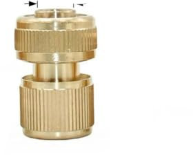 1/2 5/8 3/4Manguera de latón Conector rápido Accesorios de manguera para riego de jardín Lavado de autos-F