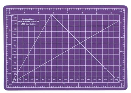Schneidematte Selbstheilend, A5 Schneidunterlage Bastelunterlage, Beidseitig Verwendbar, Schneideunterlage zum Basteln, Nähen, Scrapbooking [Lila]