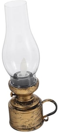 Garneck Lámpara De Mesa Retro Decorativa Lámpara De Queroseno Vintage Led Segura para Uso En Interiores para Decoración del Hogar