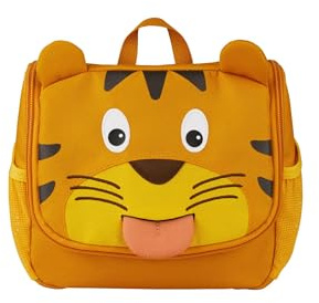 Affenzahn Kulturtasche Tiger - Gelb | Als Kulturbeutel für Kinder von 1 bis 5 Jahren im Kindergarten, geeignet für Mädchen und Jungen im Alltag