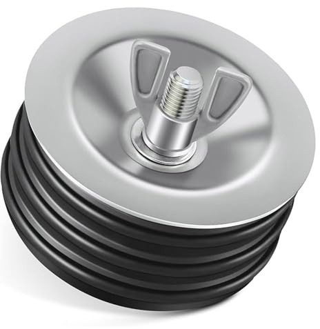 Tapa de limpieza de alcantarillado, tapón de prueba mecánico de goma de 10 cm, accesorio de fontanería, cubierta de limpieza de tuberías para la mayoría de tuberías y piscinas (negro)