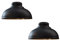 LEDSone Industrielle Decken-Pendelleuchtenschirme, Retro-Vintage-Stil, Pendelleuchtenschirm für hängende Deckenleuchten (schwarz Gold innen 2pk)