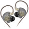 Whychstore Auriculares KZ EDX Lite IEM con controlador dinámico súper lineal para un audio excepcional (gris sin micrófono)