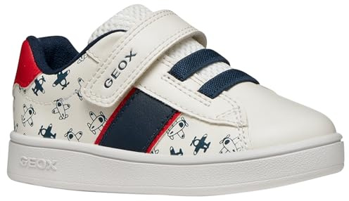 Geox Baby-Jungen B ECLYPER Boy A Sneaker, White/RED, 21 EU