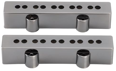 Langlebige Bass-Pickup-Abdeckung, 5-saitig, für JB Bass, 2er-Pack | Verchromte Kunststoffkonstruktion, präziser Staubschutz, Dual-Purple-Design, leichte Pickup-Schutzabdeckungen