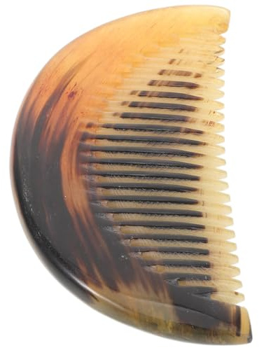 MAGICLULU Massage-Haarkamm Aus Naturhorn Antistatischer Kopfhaut-Gua-Sha-Kamm Manuelles Haarpflege-Entwirrungswerkzeug Mit Feinzinken Tragbar Für Reisen Und Friseursalonzubehör