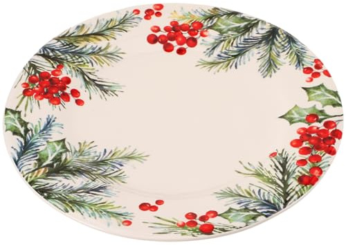 SEWACC Assiette à Salade Céramique de Noël Assiette à Dessert Décoration de Fête