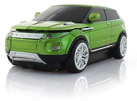 ECOiNVA Funkmaus Wireless Kabellose Sportwagen Auto Maus, 1600DPI Desktop Laptop Computer Maus (Grün)