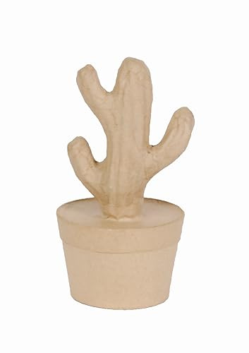 Décopatch NO038C Trophäe Hirsch (aus Pappmaché, 12,5 x 13 x 28 cm, zu Personalisieren) 1 Stück natur