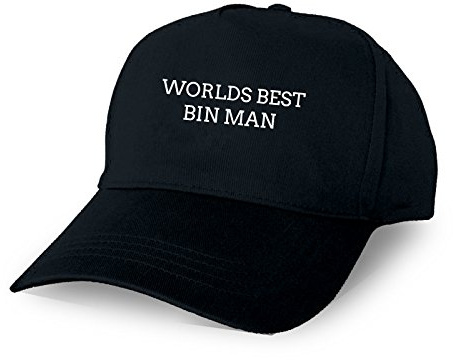 Just The Shirt Worlds Best Bin Man Baseball Cap Gift Black