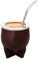 THEARG | Yerba Mate Kürbis Set mit Edelstahl Strohhalm | Handgefertigtes Leder Yerba Mate Cup und Bombilla Set aus Argentinien - Beach Essentials