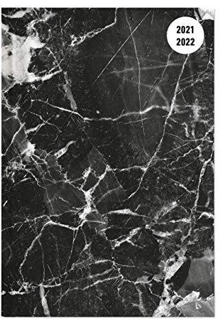 Collegetimer Black Marble 2021/2022 - Schüler-Kalender A6 (10x15 cm) - Marmor - Day By Day - 352 Seiten - Terminplaner - Notizbuch - Alpha Edition (Collegetimer A6 Daily)