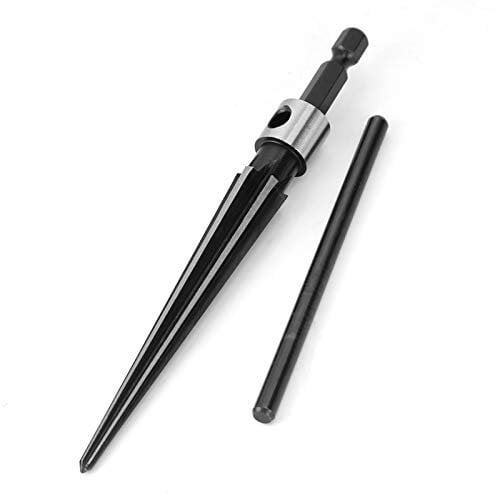 T Shape Tapered Reamer, Bridge Pin Hole Handheld T Shape Tapered Hex Reamer Handle Drilling Tool for Taper Holes on Top of Planks, Chamfering