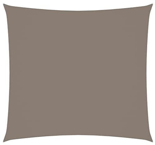 vidaXL Sonnensegel Wasserfest Sonnenschutz Windschutz Sonnendach UV Schutz Garten Terrasse Balkon Oxford-Gewebe Quadratisch 7x7m Taupe