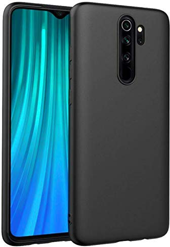Verco Kompatibel mit Xiaomi Redmi Note 8 Pro Hülle, Matte Rückschale Schutzhülle für Redmi Note 8 Pro Case Silikon Handyhülle - Schwarz