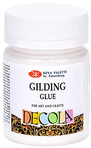 Decola Anlegemilch 50ml | Klebstoff auf Wasserbasis zum Vergolden (Blattgold) auf verschiedenen Oberflächen | Made in Russia by Nevskaya Palitra