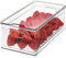 iDesign Clear Recycled Plastic Large Berry Bin with Removable Colander