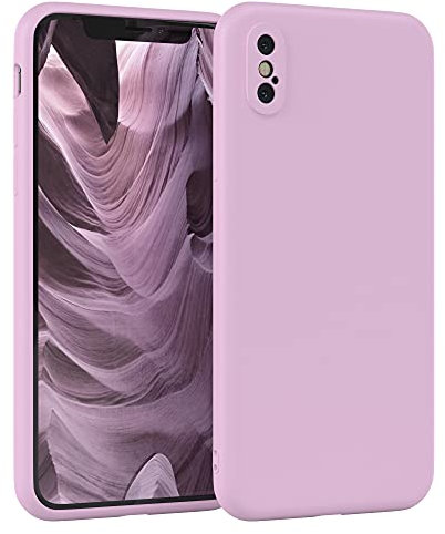 EAZY CASE - Silikonhülle für iPhone XS Max Hülle Silikon Case Violett weich stoßfeste Handyhülle Schutzhülle mit Kameraschutz Dünn Premium Schutz Cover TPU Phone Bumper in Pastell Flieder Matt