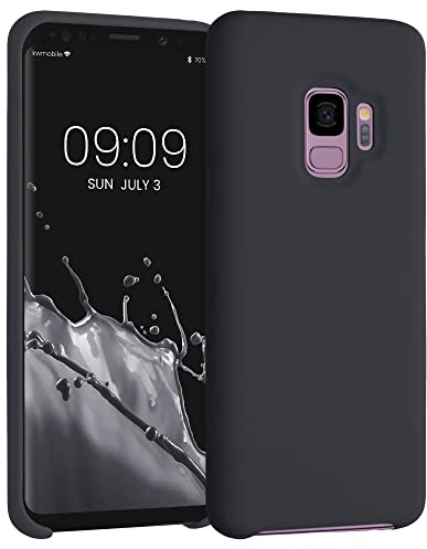 kwmobile Handyhülle für Samsung Galaxy S9 Hülle - Case Silikon - Kabelloses Laden - Schutzhülle Cover in Schwarz matt