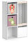 Vicco Kinderregal Weiß Luigi mit 2 Faltboxen Opt.3-29x108x72 cm hergestellt aus Spanplatte - Bücherregal perfekt fürs Kinderzimmer, praktische Organisation mit minimalem Platzbedarf