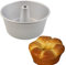 Voiakiu Moule à gâteau annulaire - Moule à gâteau 25,4 cm avec tube cannelé pour gâteau en aluminium - Moule rond creux pour cheminée