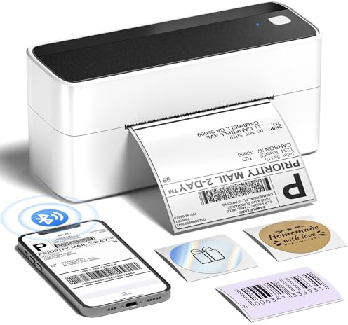 Phomemo Bluetooth Thermal Label Printer 4x6, Postage Address Wireless Label Printer Machine, Support Android iPhone Mac Windows, Compatible with Etsy, Shopify, Ebay, Amazon, Royal Mail, FedEx, DHL