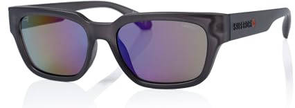 Superdry SDS 5004 Mens Sunglasses 108 Matte Grey/Oil Slick Mirror