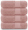 GC GAVENO CAVAILIA Juego de 4 Toallas de Mano para baño, 700 g/m², algodón Egipcio, Toallas de Calidad de Hotel, Lavables a máquina, Rosa Rubor, 50 x 85 cm